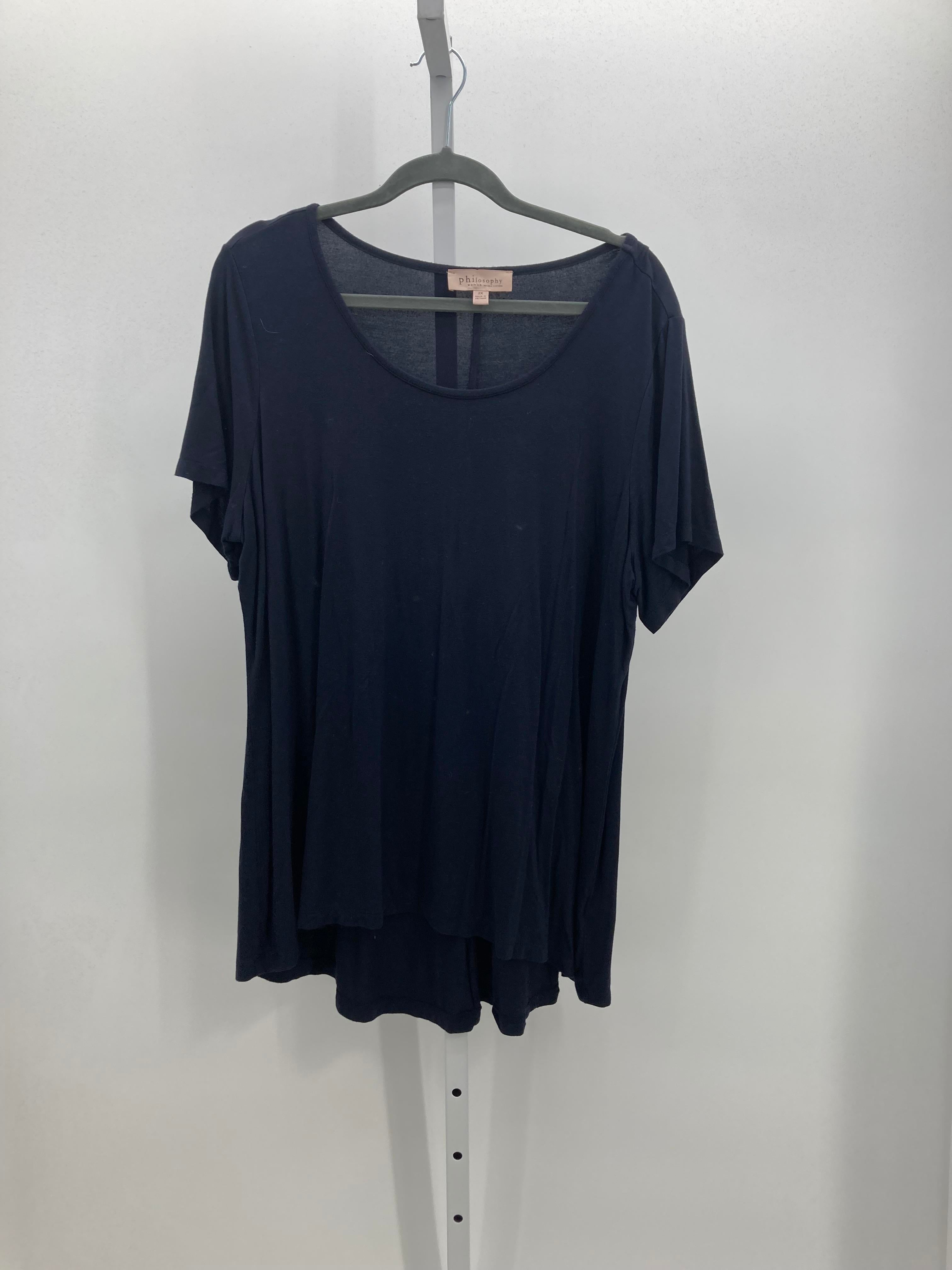 philosophy Size 2X Womens Short Sleeve Shirt