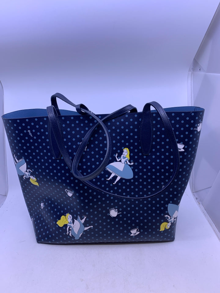 Kate Spade Disney Alice In Wonderland Reversible Tote With Wristlet