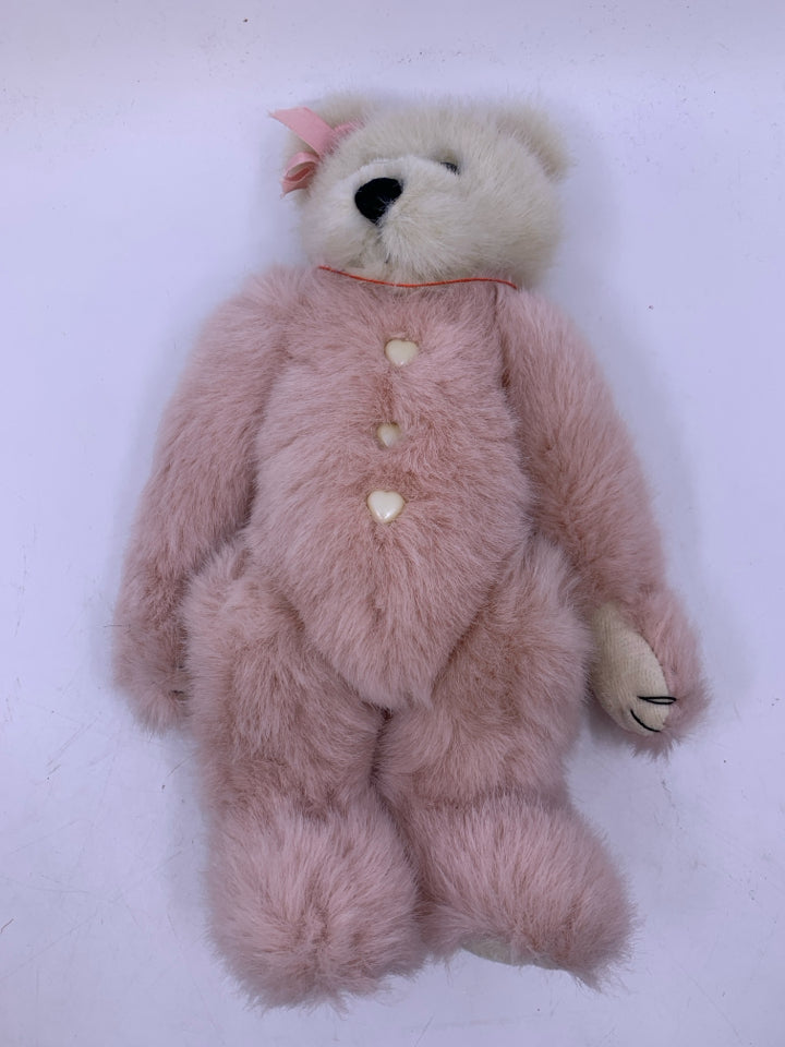 PINK BODY W/ HEART BUTTONS BOYDS BEAR.