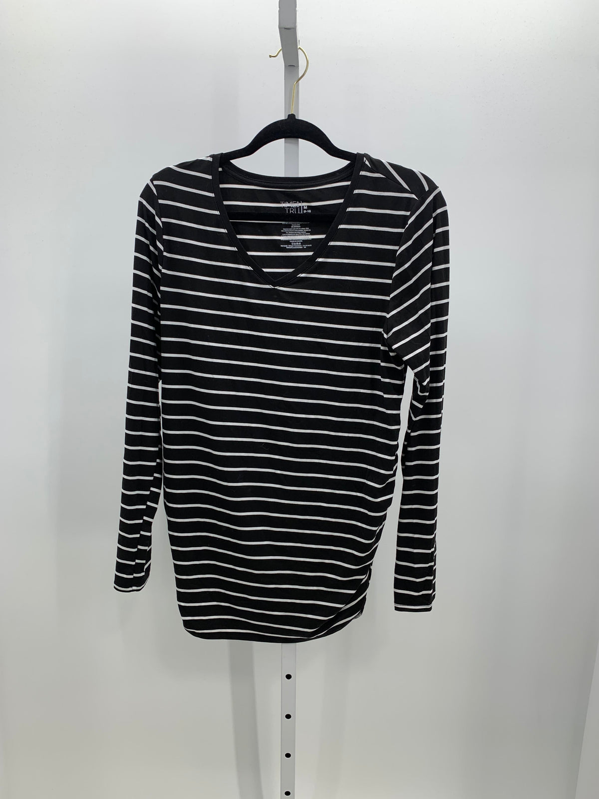 Time and Tru Black Size Medium Maternity Long Sleeve Shirt