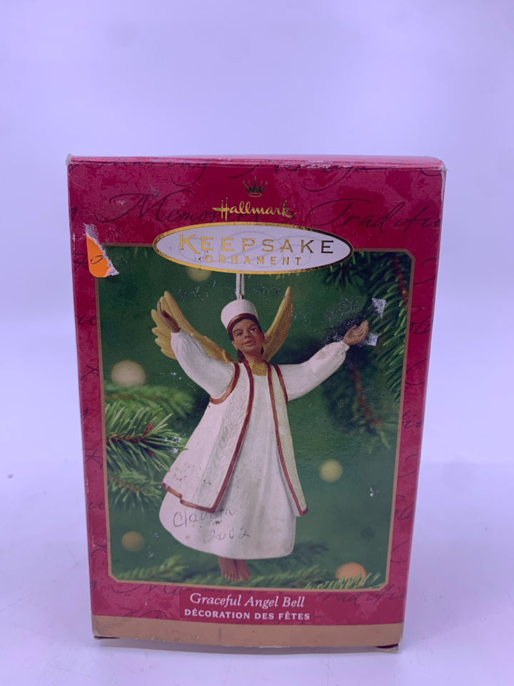 HALLMARK GRACEFUL ANGEL BELL ORNAMENT.