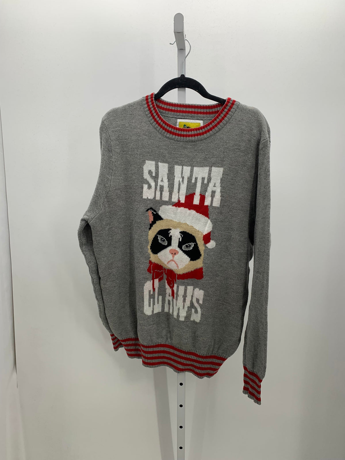 LONG SLV SWEATER SANTA CLAWS.