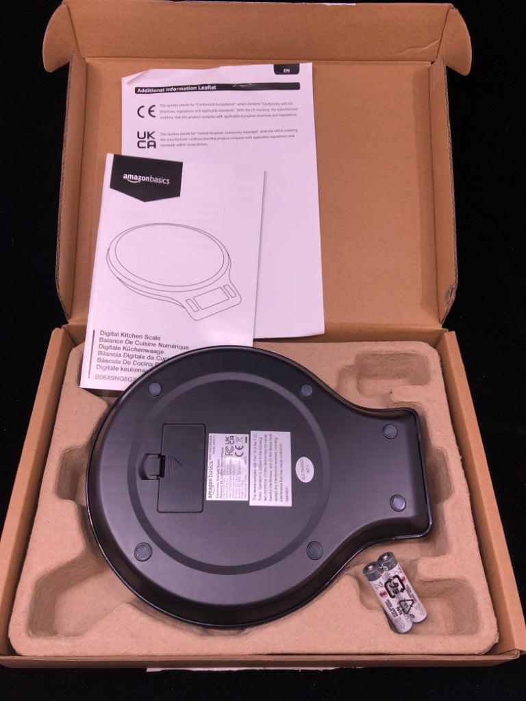 NIB AMAZON BASICS DIGITAL KITCHEN SCALE.