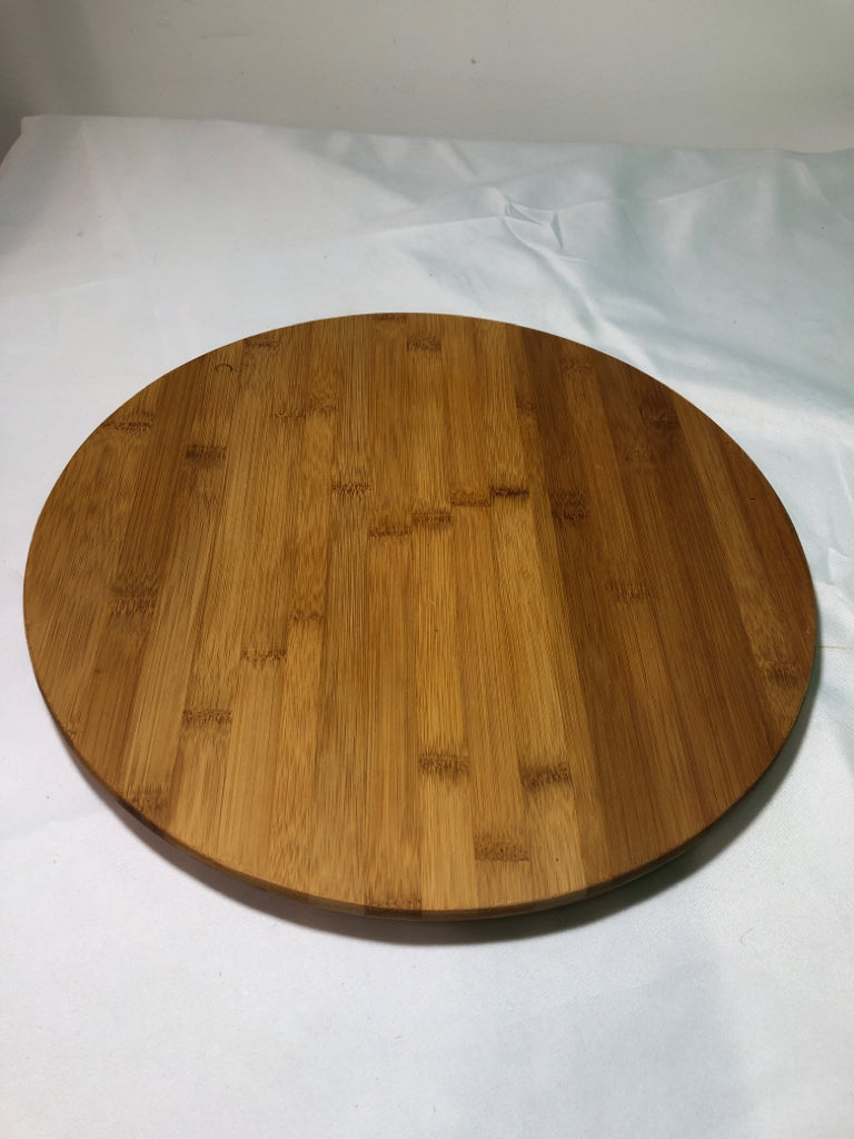 WOOD CIRCLE LAZY SUSAN TRAY.
