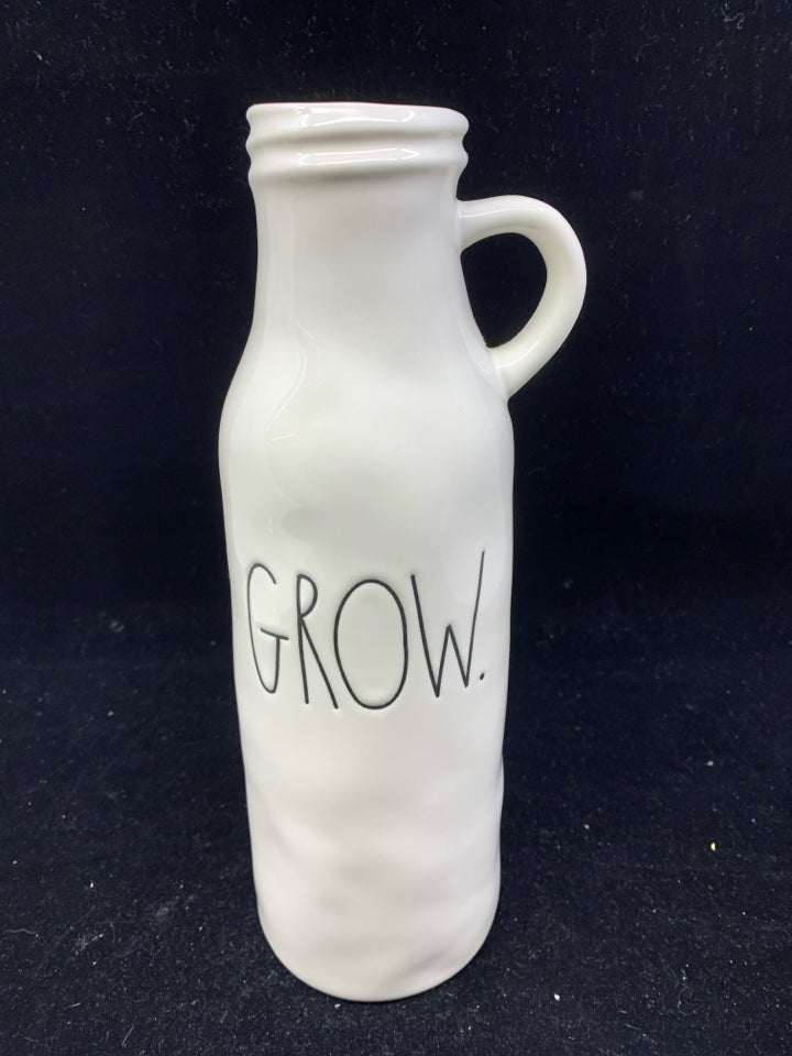 RAE DUNN "GROW" VASE W/HANDLE.