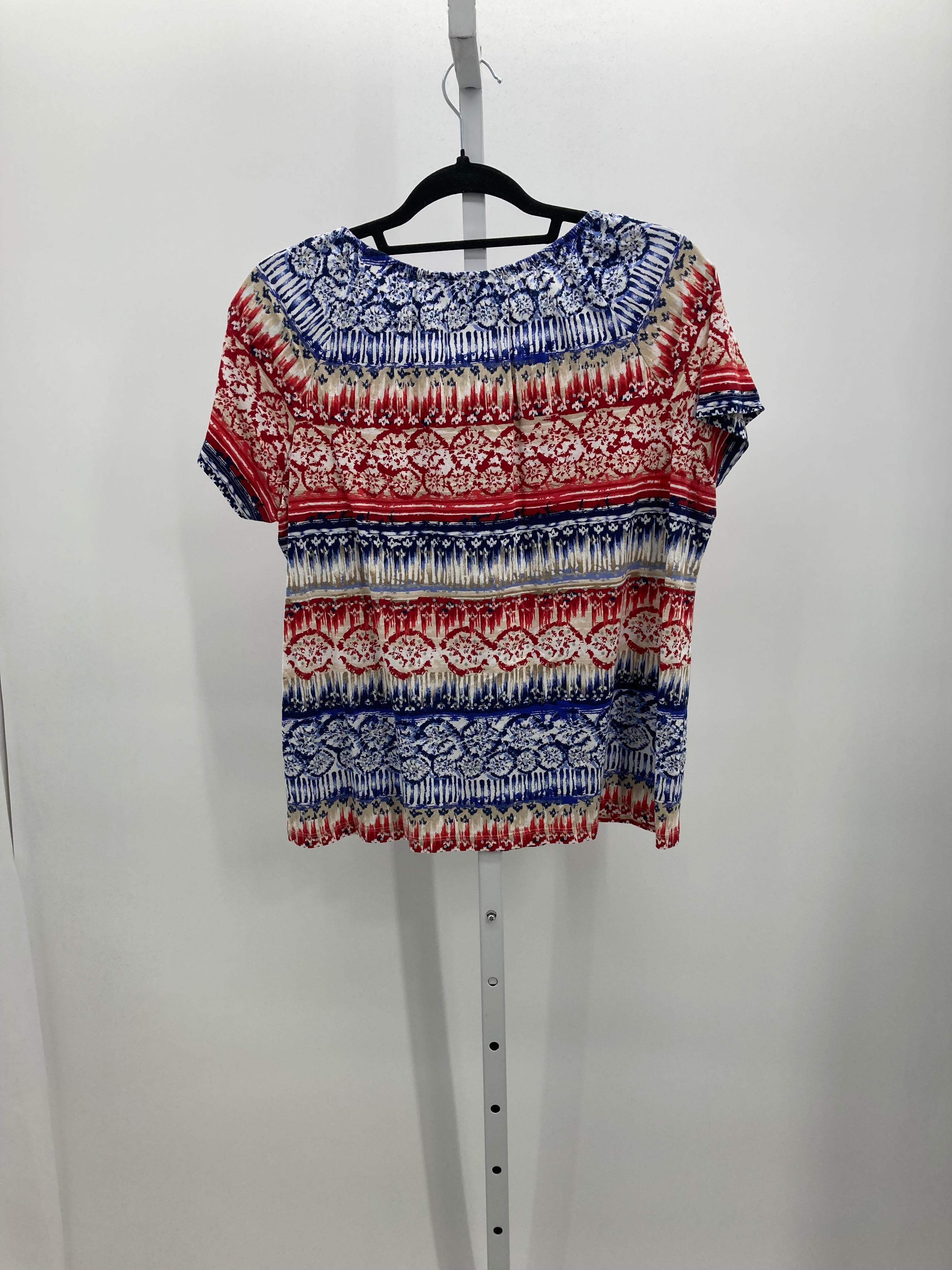 Karen Scott Size X Large Petite Petite Short Sleeve Shirt