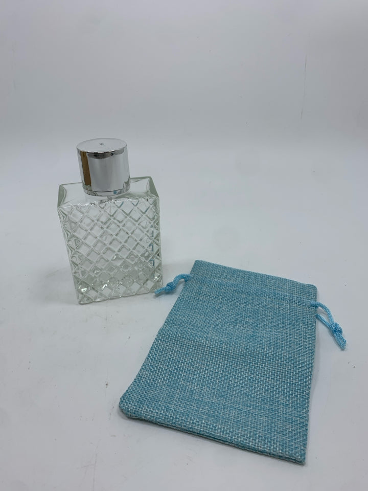 NEW EMPTY PERFUME ATOMIZER W/STORAGE BAG+FUNNEL.