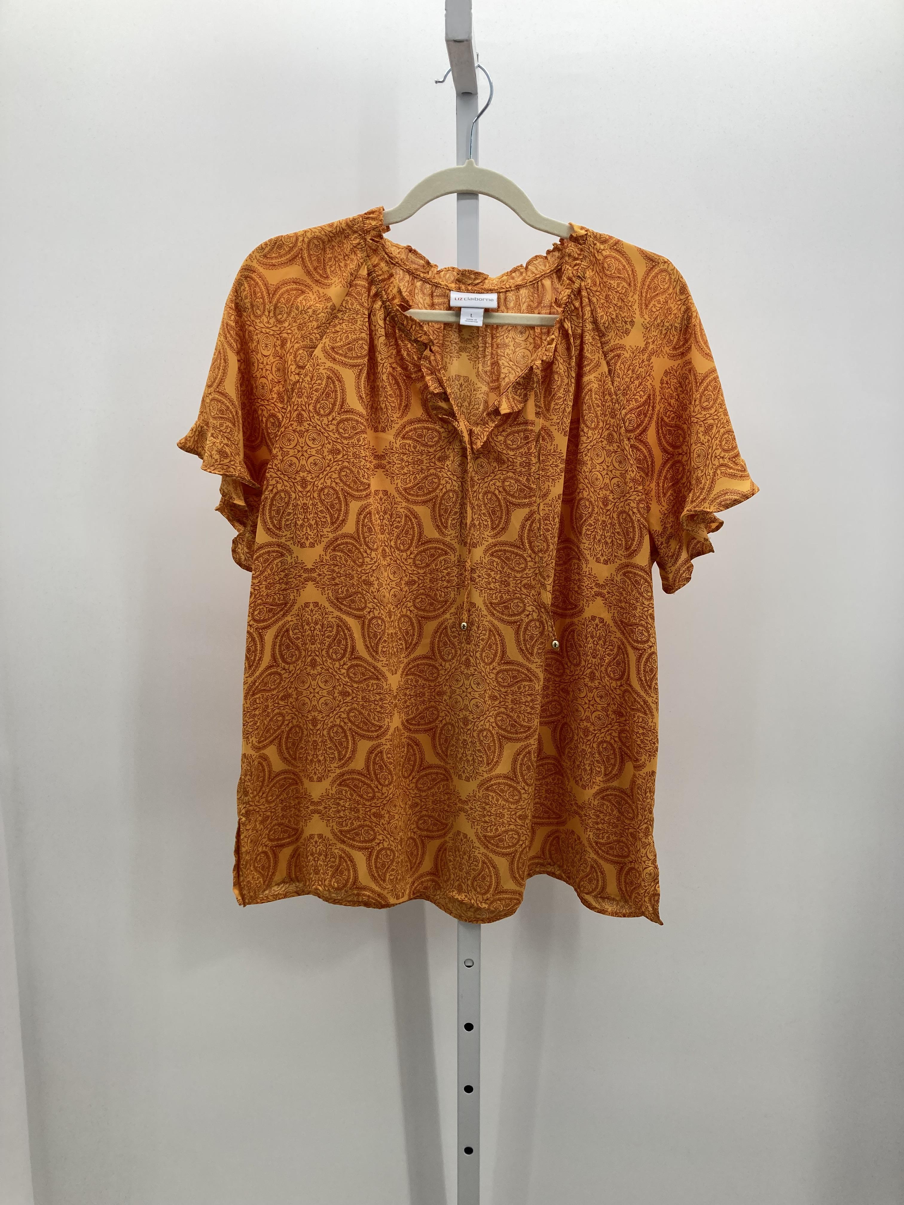 Liz Claiborne Size Large Misses Short Sleeve Shirt