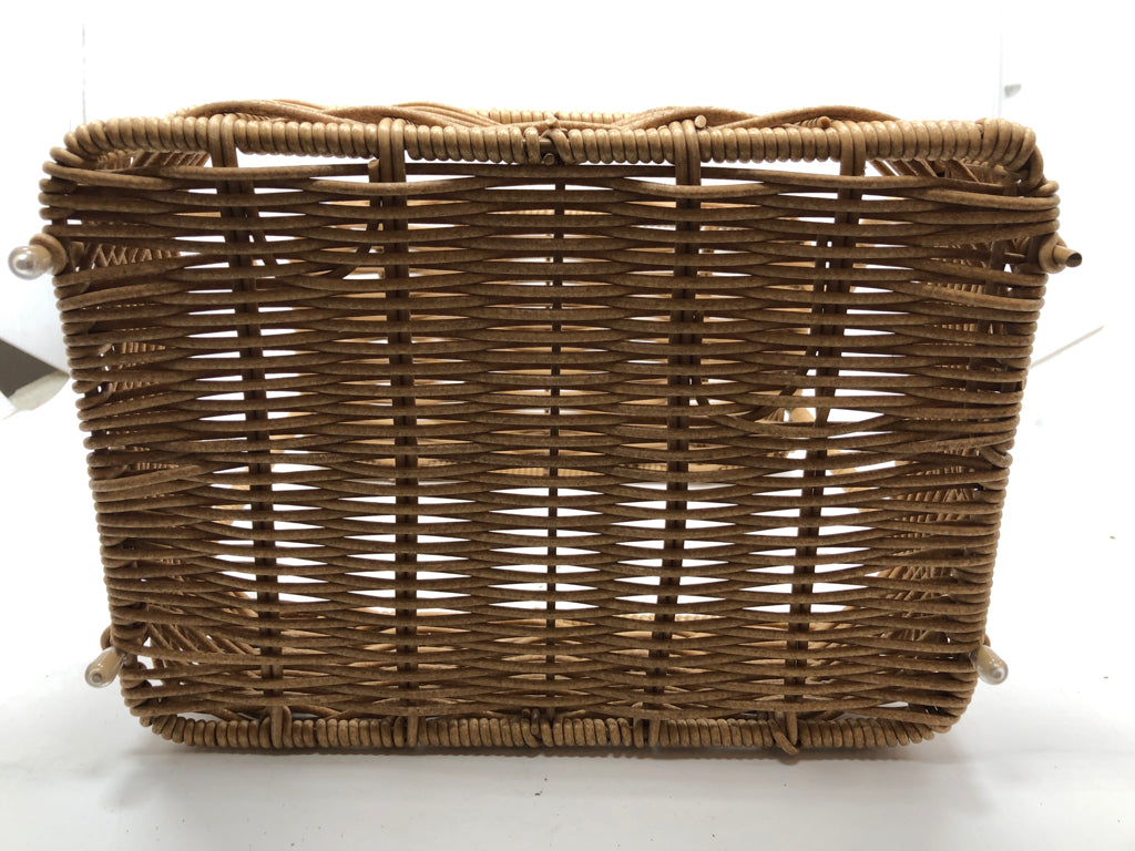2 TIER WICKER ORGANIZER.