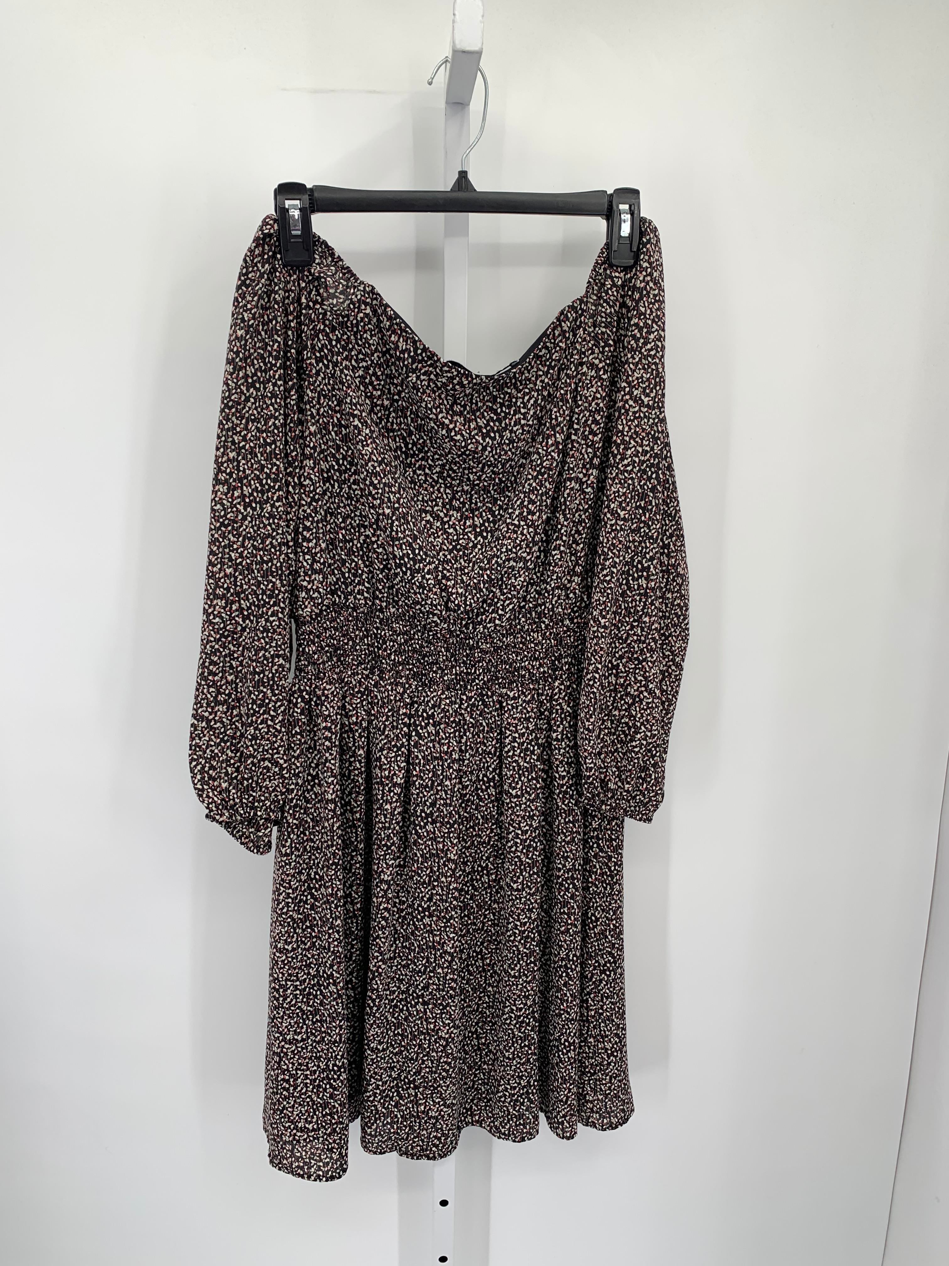 Collective Concepts Size Large Misses Long Sleeve Dress