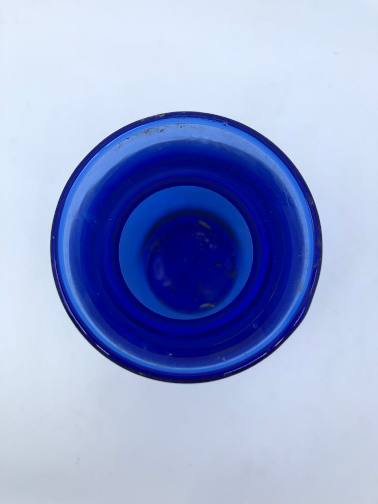 COBALT BLUE SMALL VASE.