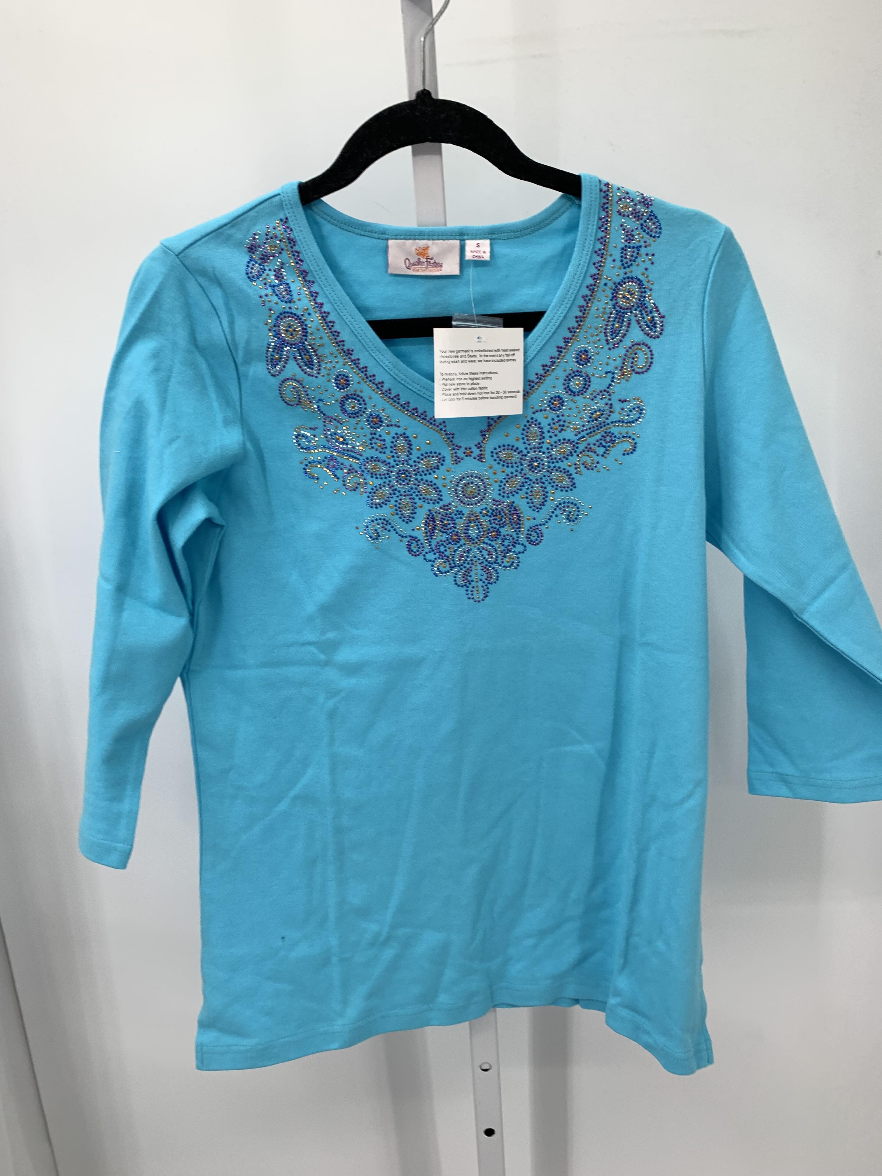 Quacker Factory Size Small Misses 3/4 Sleeve Shirt