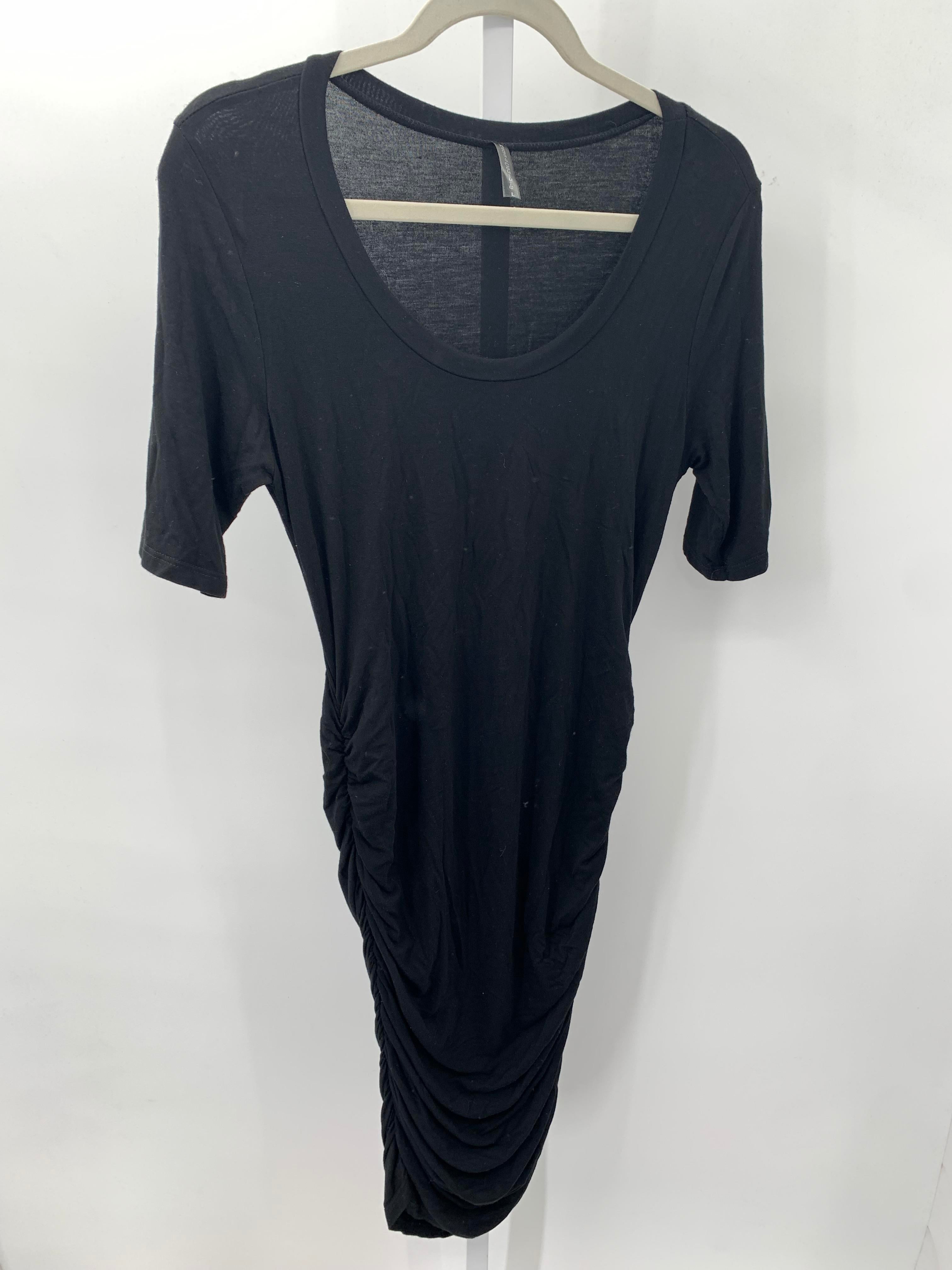 Black Size Large Maternity Short Sleeve Dress