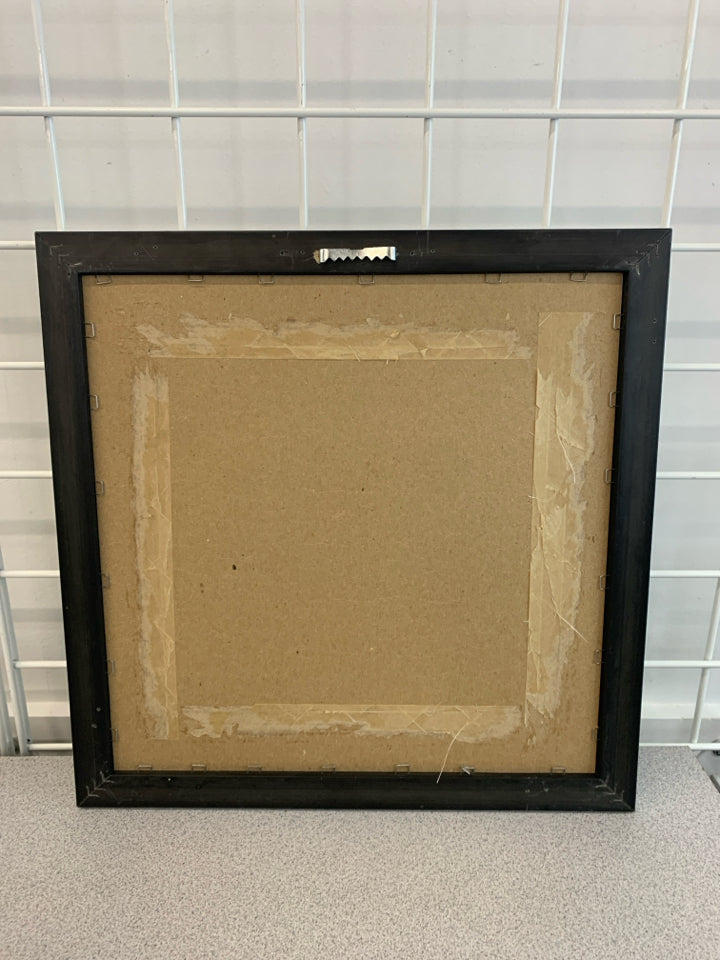 BLUE CRAB PRINT IN SILVER FRAME.