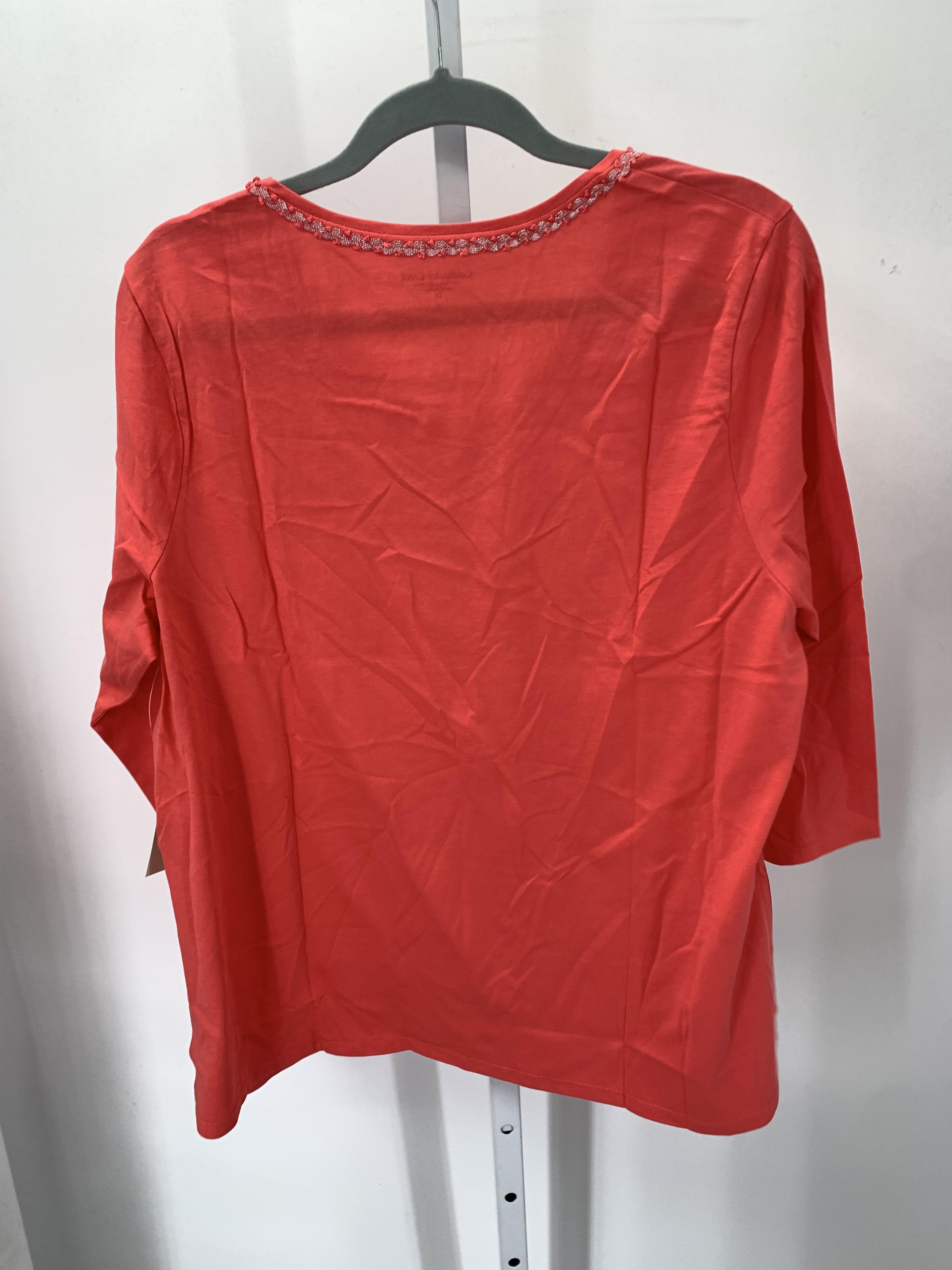 Coldwater Creek Size 1X Womens 3/4 Sleeve Shirt