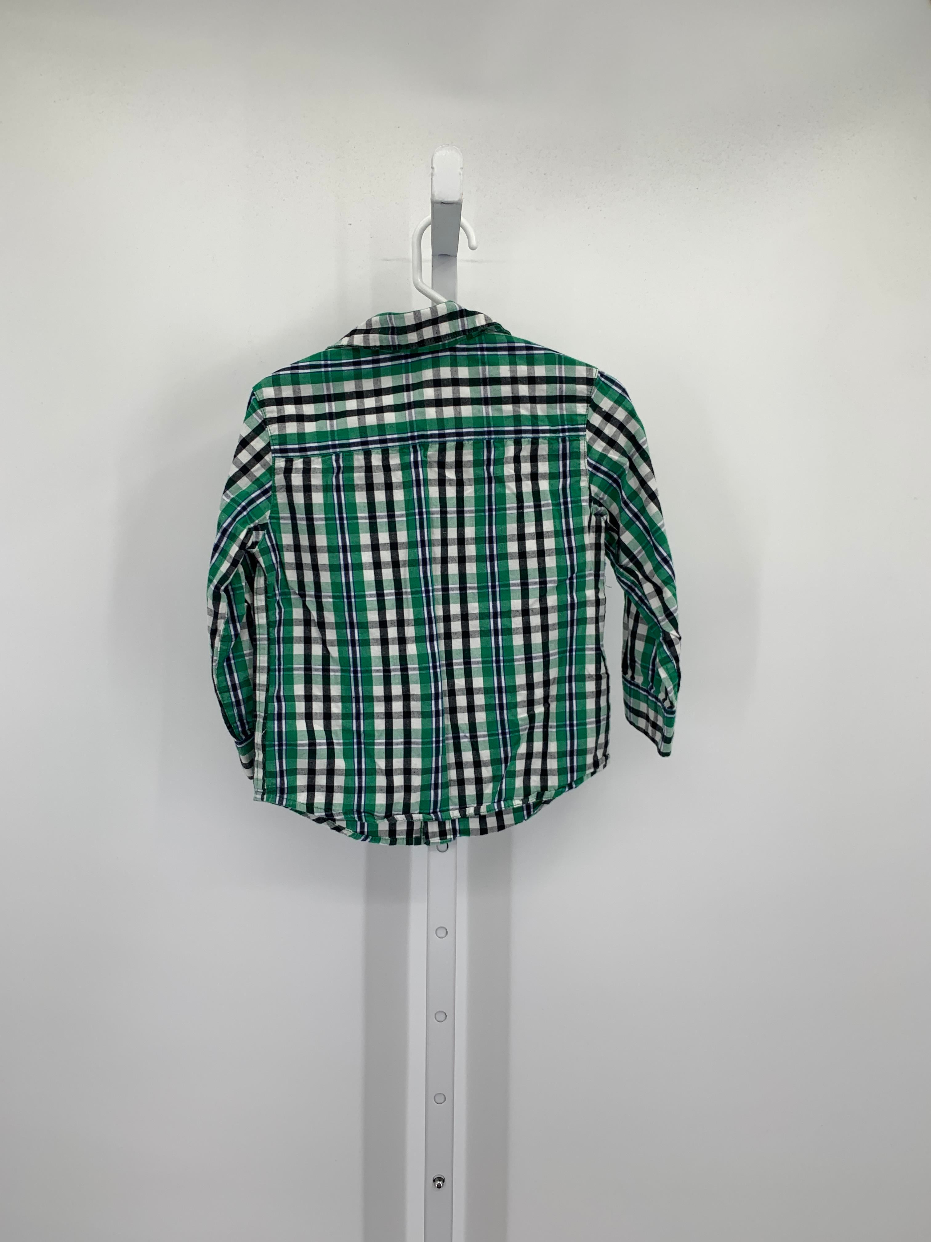 GREEN/BLACK/WHITE BUTTON DOWN