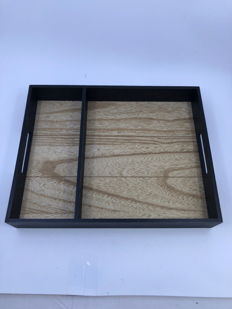 DIVIDED WOOD TRAY.