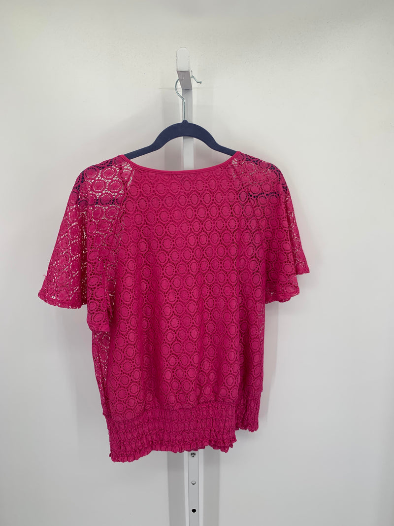 Roz & Ali Size Large Petite Petite Short Sleeve Shirt