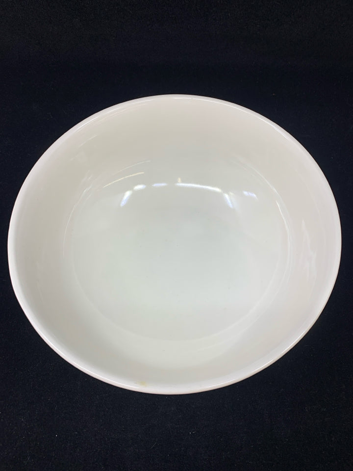 WHITE EMBOSSED BOWL ENGLISH COUNTRYSIDE MIKASA.