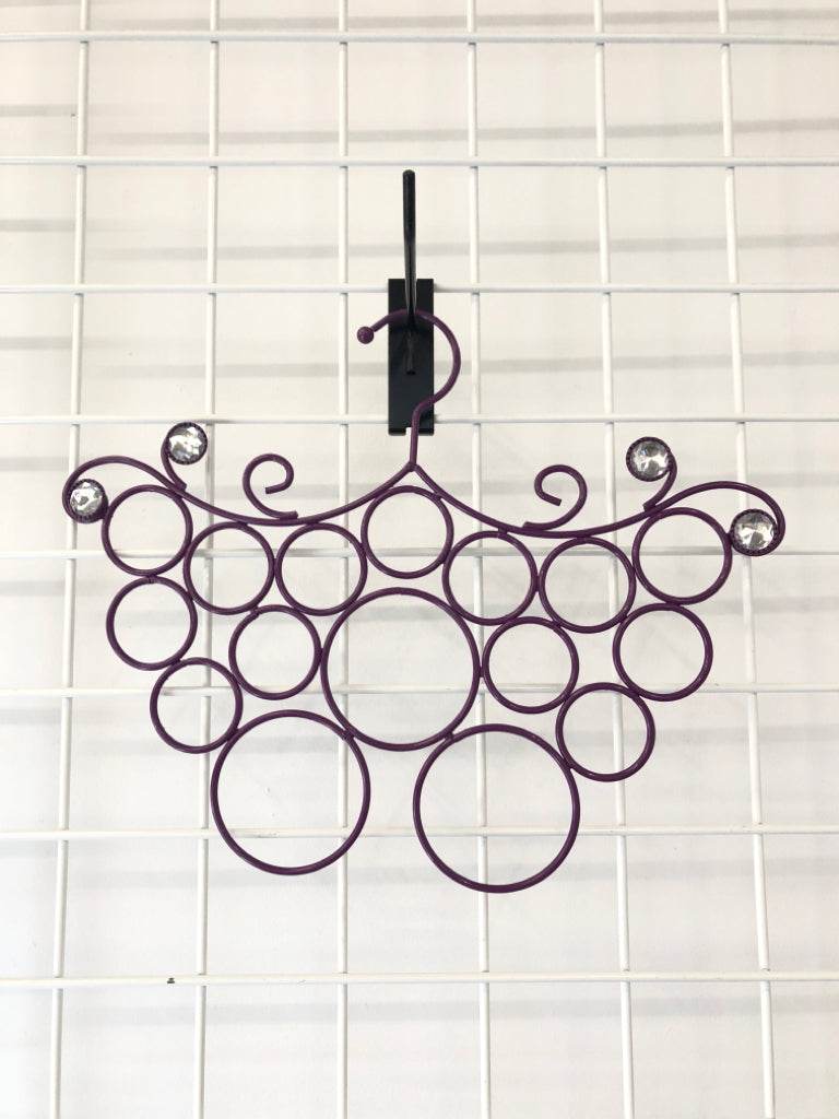 PURPLE SCARF HOLDER.