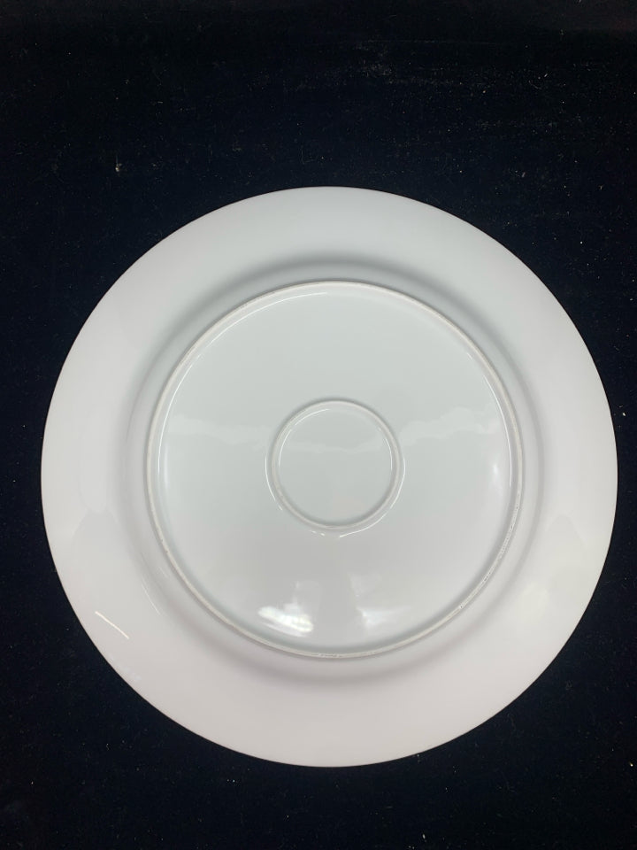 WHITE ROUND PLATTER.