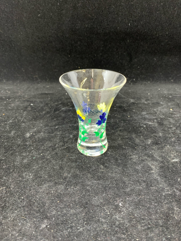 3 FLORAL DANSK BUD VASES.