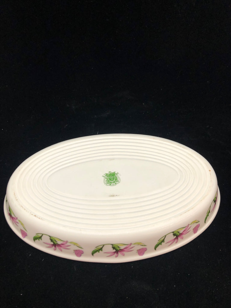 OVAL DIVIDED BOTANTIC SERVING BOWL 11" X 7"