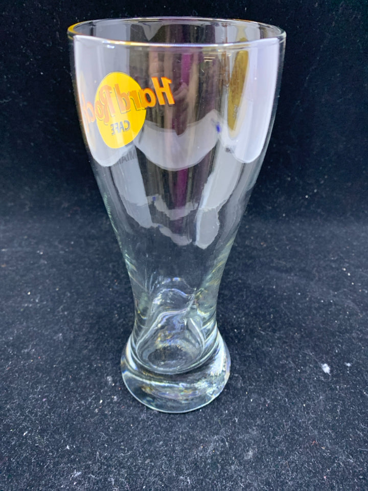 HARD ROCK MIAMI BEER GLASS.
