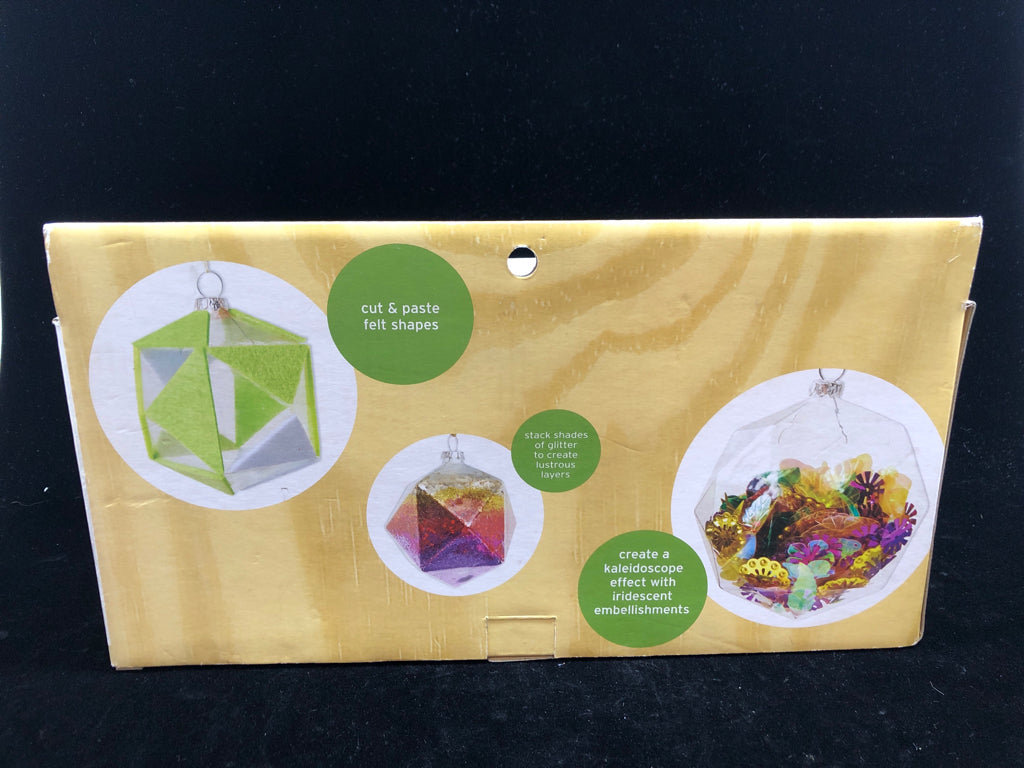 NIB GLASS ORNAMENT TRIO.