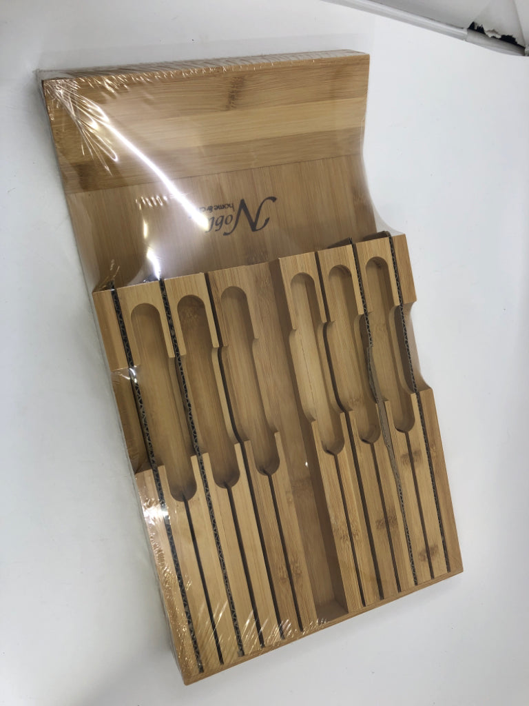 NEW BAMBOO DRAWER KNIFE BLOCK.