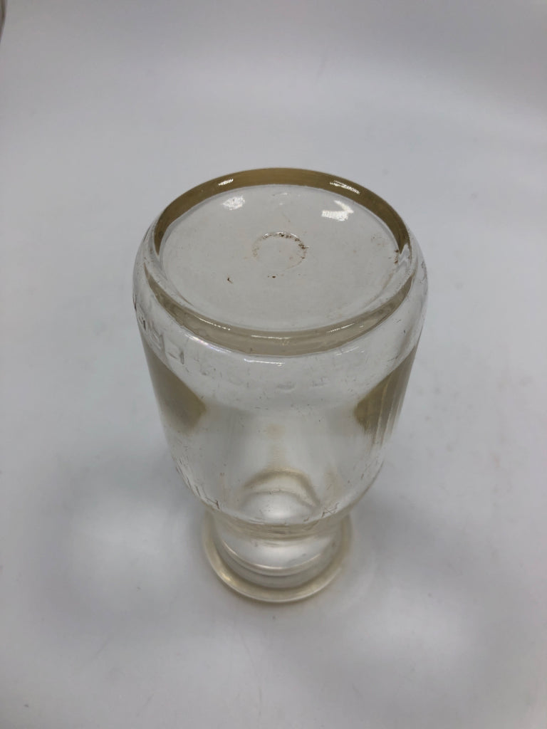 VTG MINI GLASS MILK HALF PINT BOTTLE.