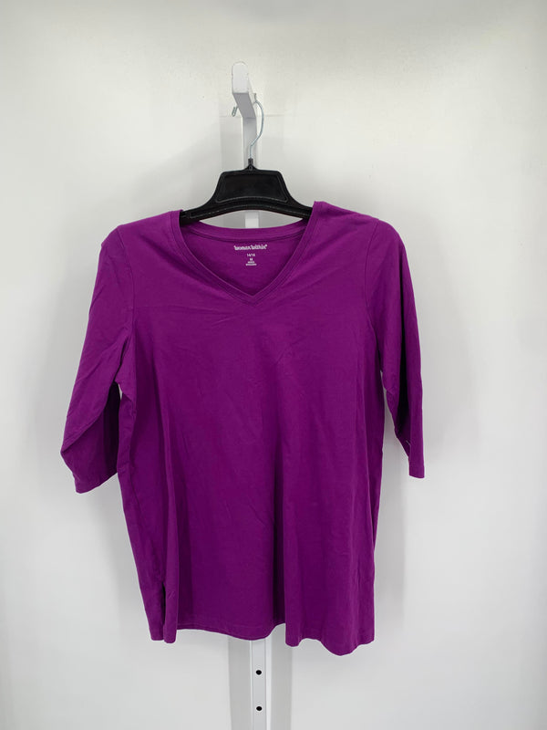 Woman Within Size Medium Misses 3/4 Sleeve Shirt