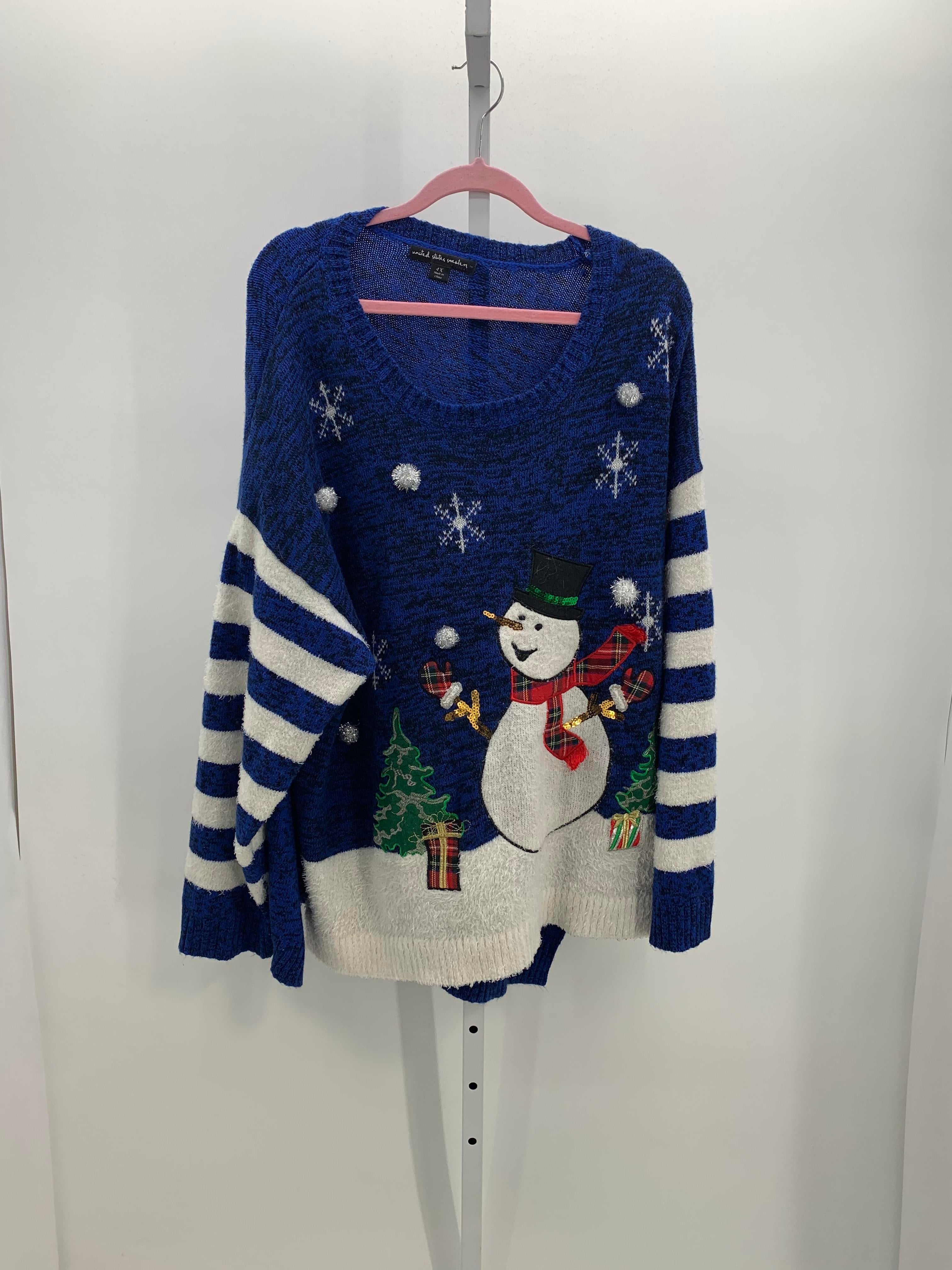 LONG SLV SWEATER SNOW MAN.