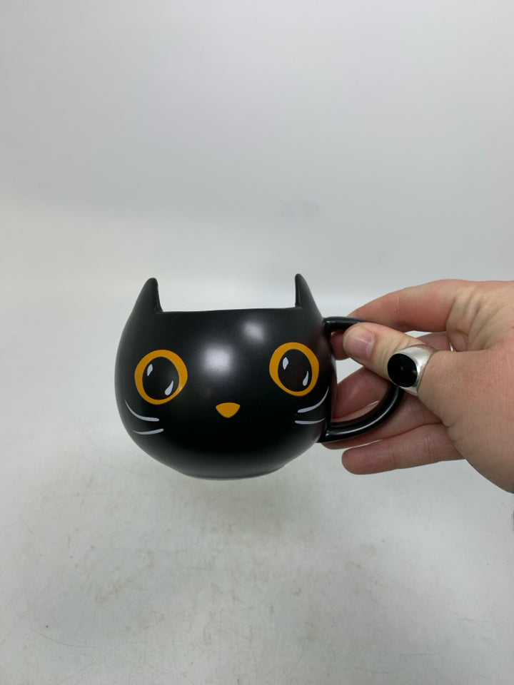 STARBUCKS BLACK CAT MUG.