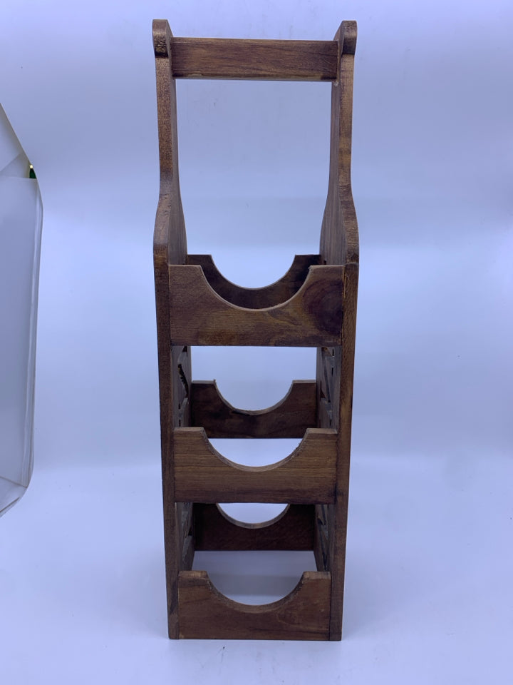 WOOD WINE RACK HOLDER.