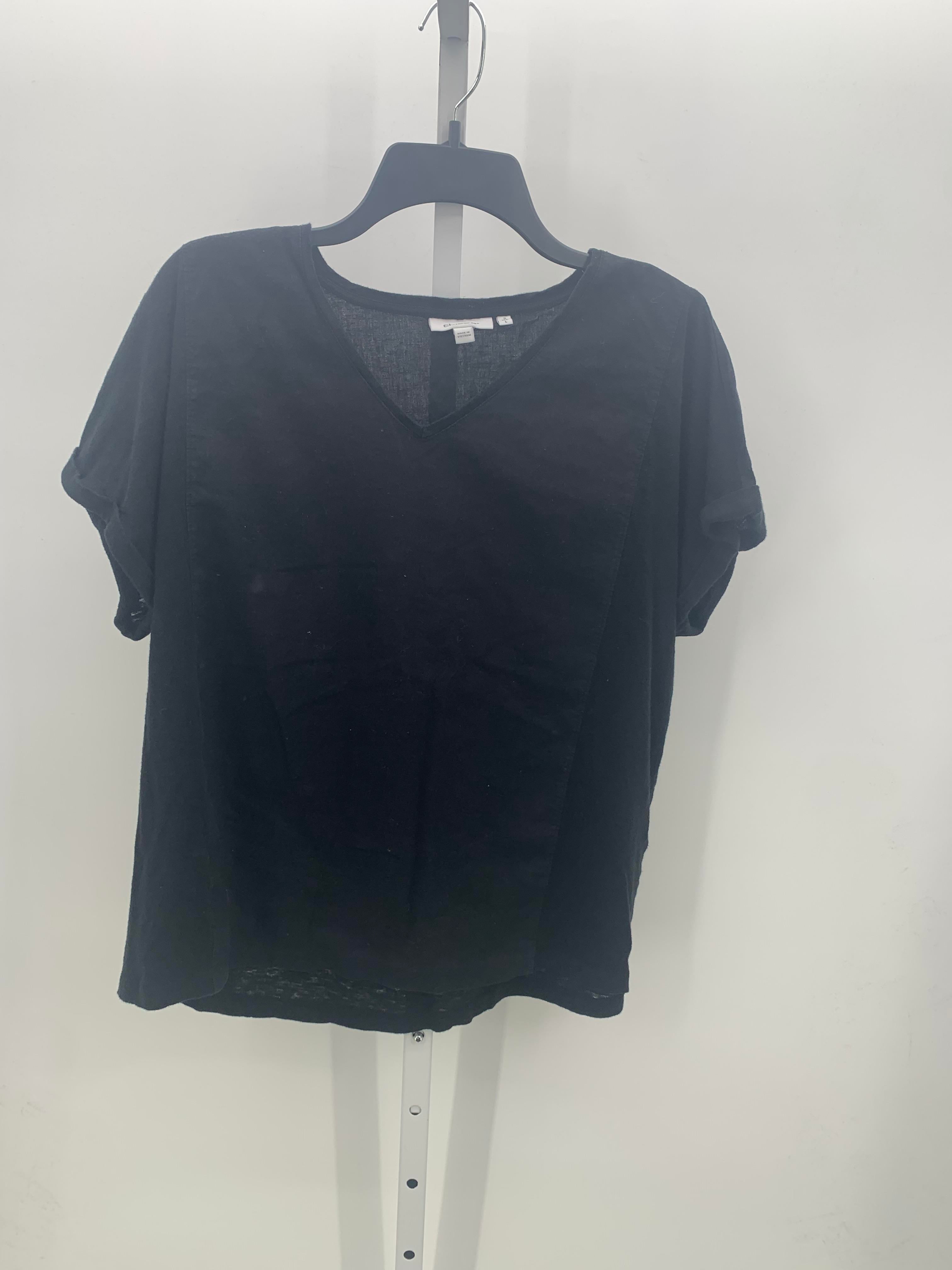Chico's Size Large Misses Short Sleeve Shirt