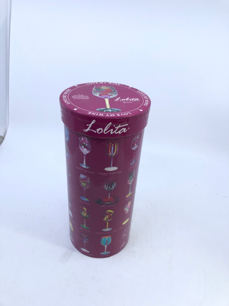NIB "QUEEN" LOLITA WINE GLASS.