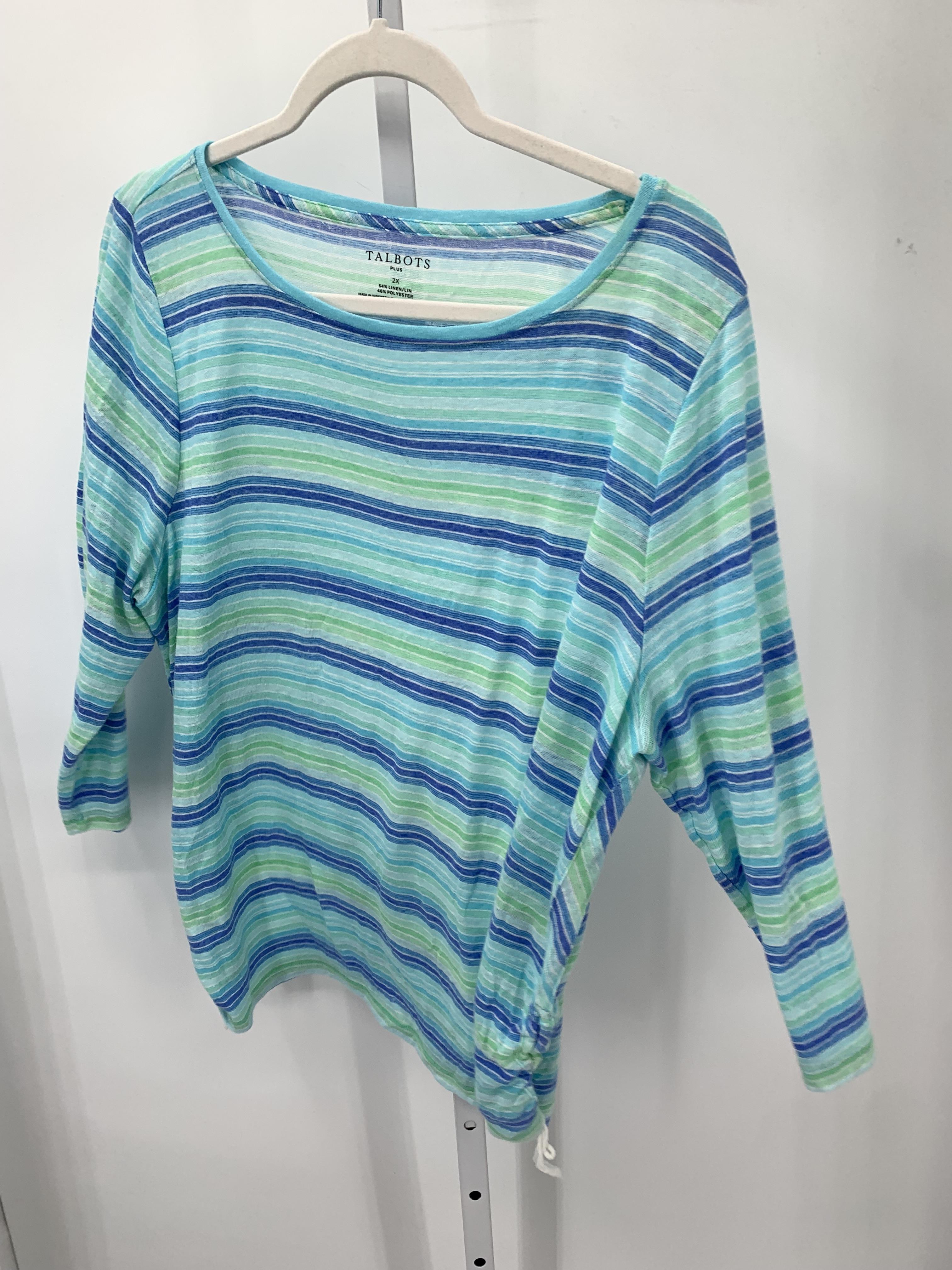 Talbots Size 2X Womens 3/4 Sleeve Shirt