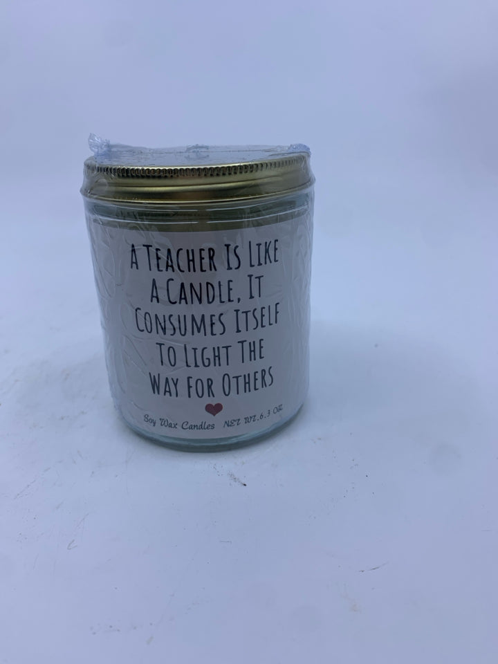 NEW TEACHER CANDLE.