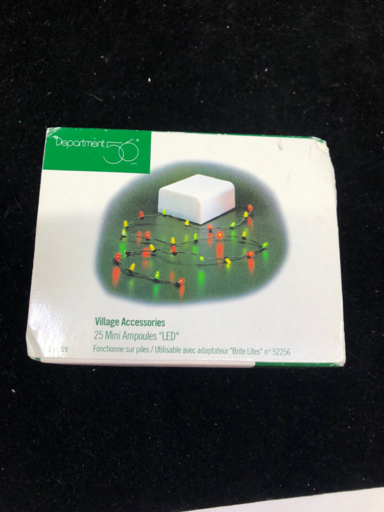 STRING OF 25 MINI LED LIGHTS VILLAGE ACCESSORIES.