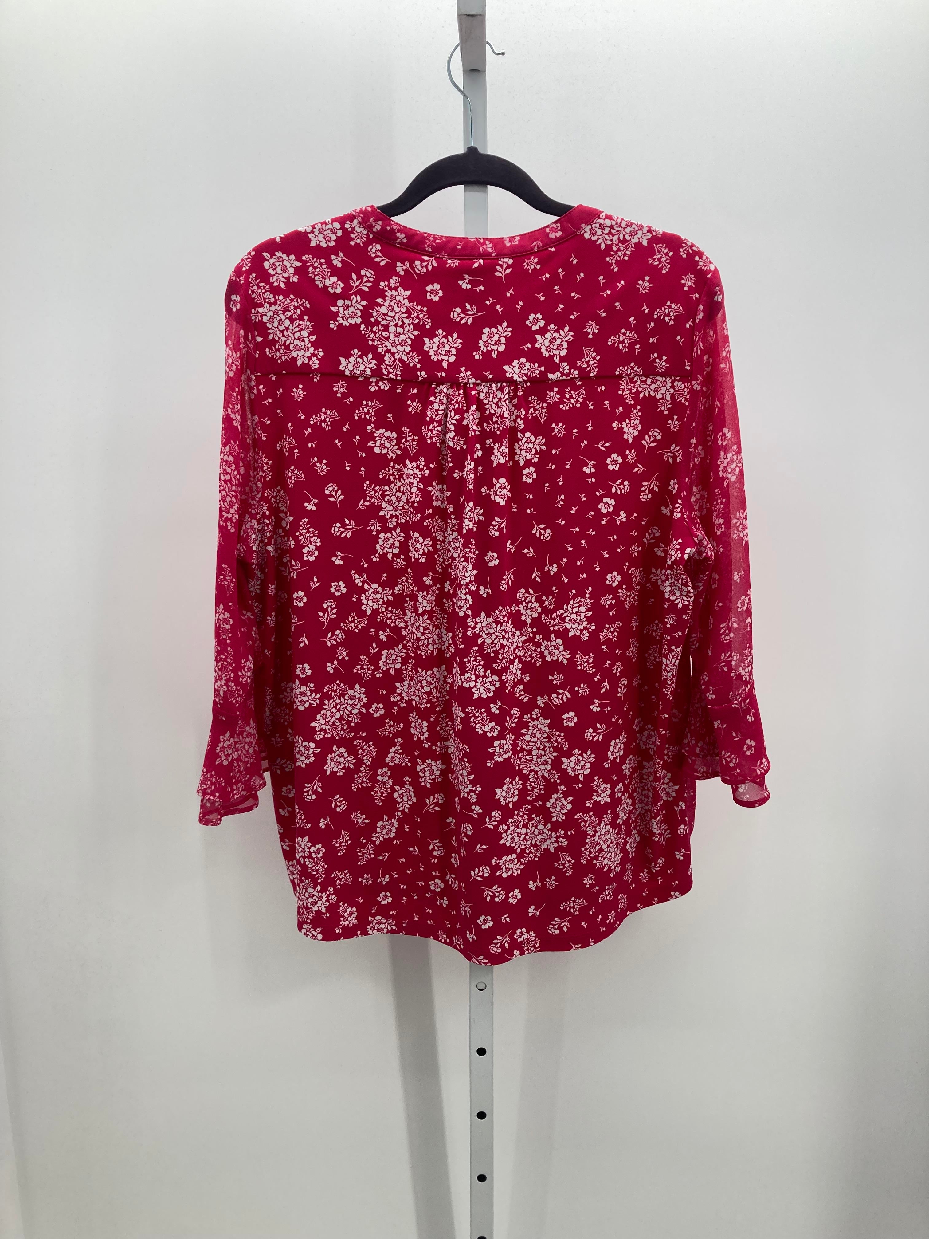 Charter Club Size Large Misses 3/4 Sleeve Shirt