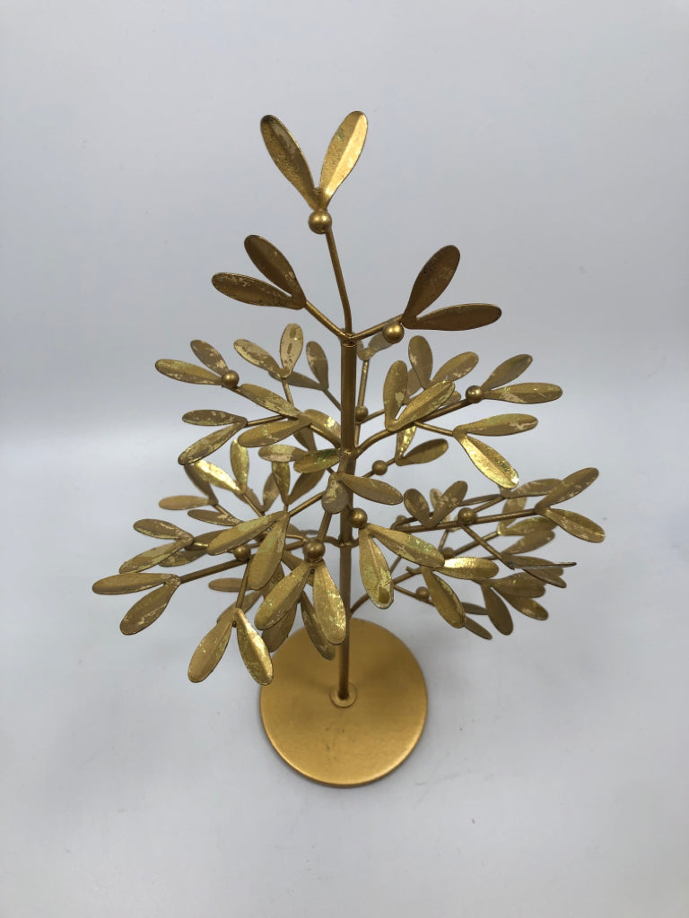 GOLD PAINTED TREE DECOR.