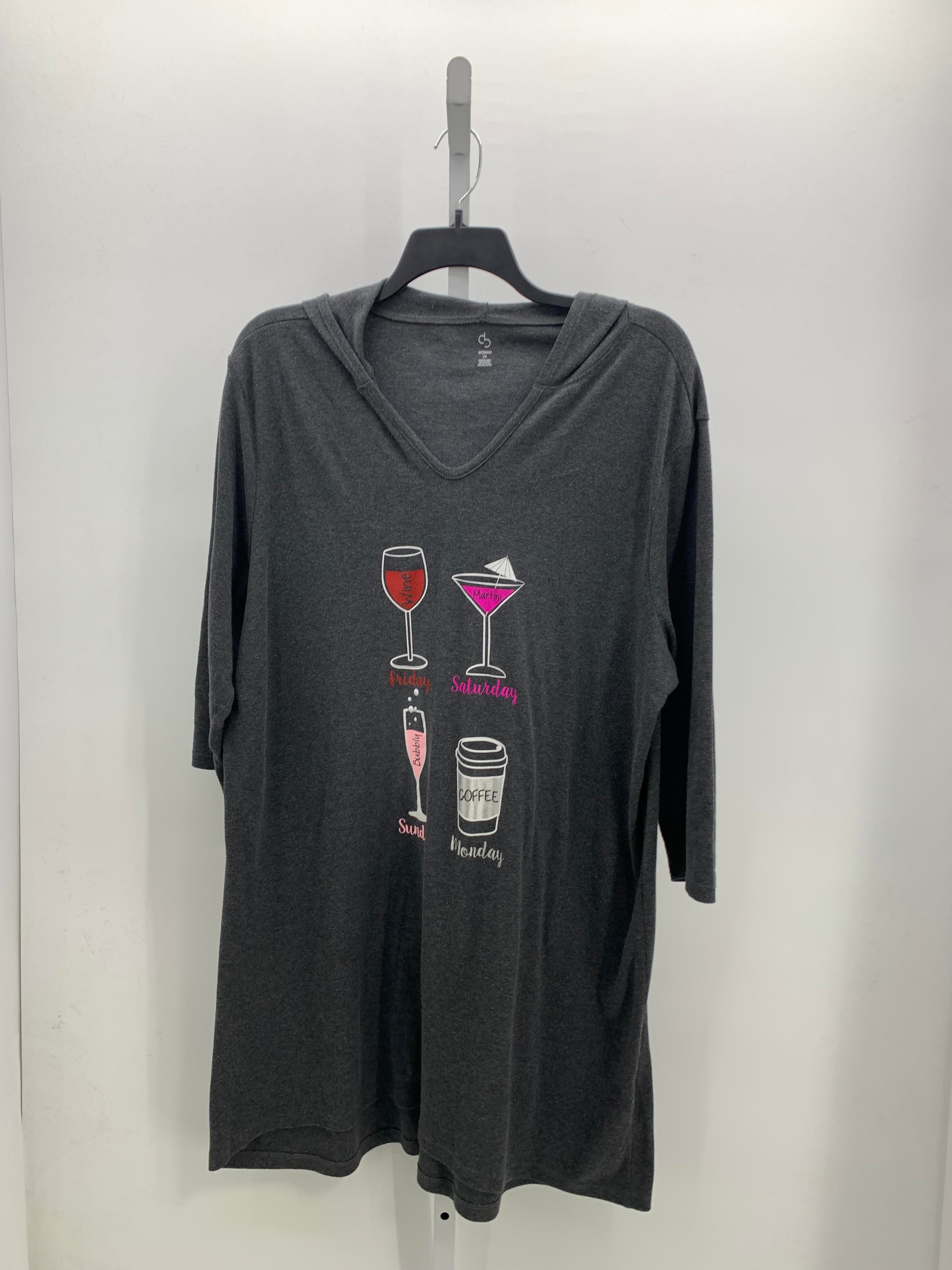 db Size 2X Womens 3/4 Sleeve Dress