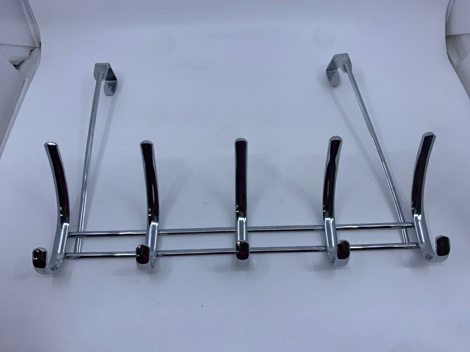SILVER METAL OVER THE DOOR HOOKS.