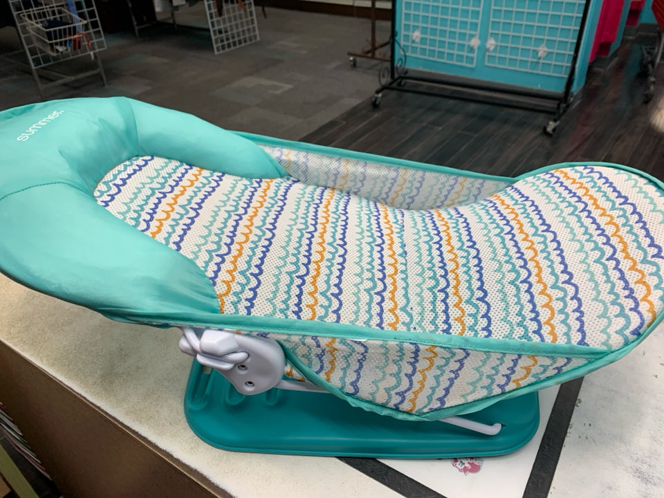 Summer Infant Deluxe Baby Bather Folding Bath Sling Green