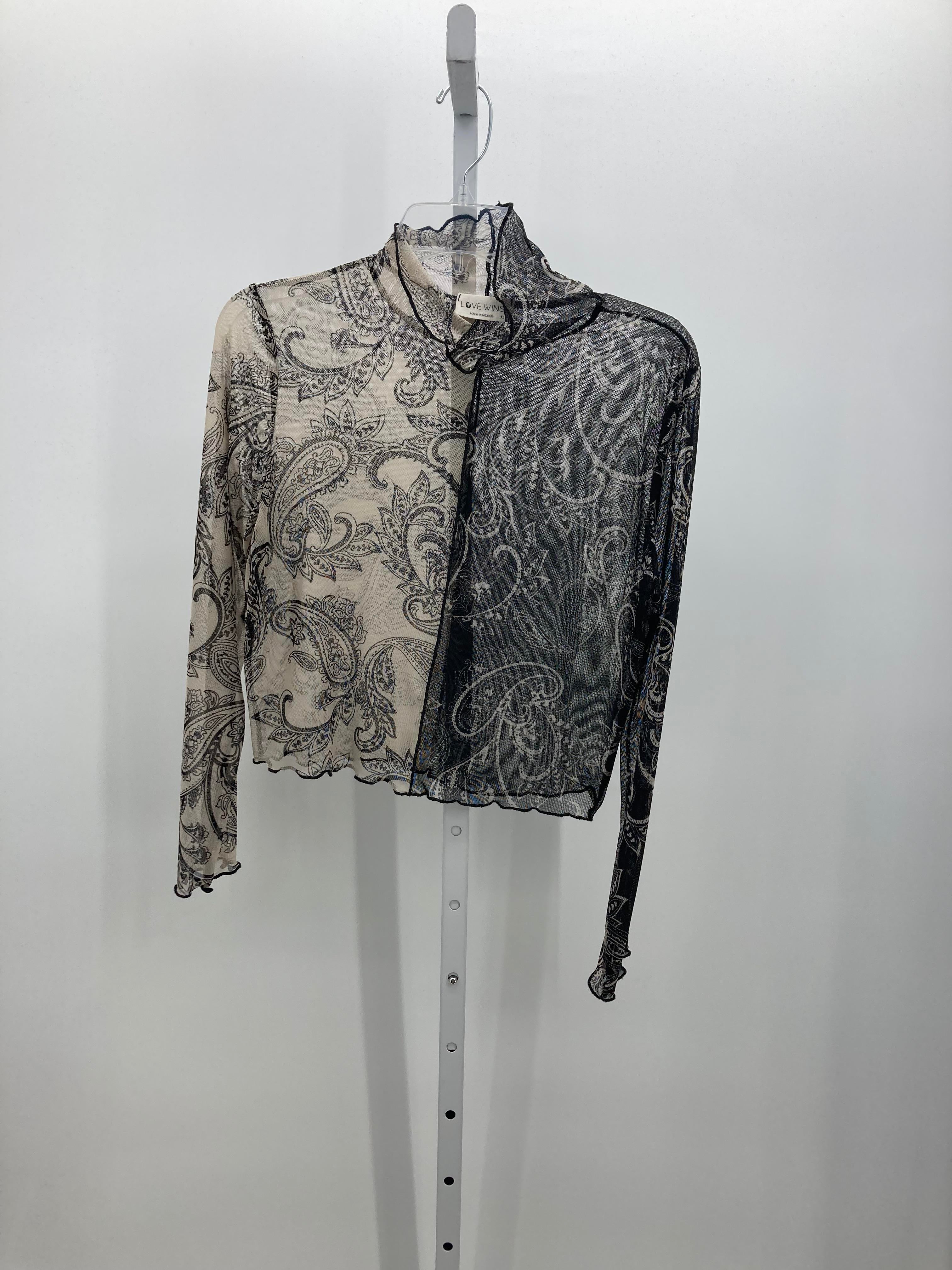 Size Extra Large Juniors Long Sleeve Shirt