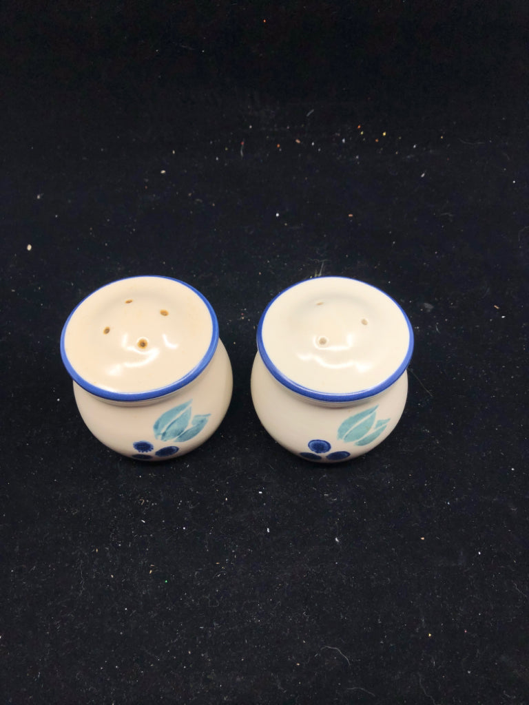 BLUEBERRY SALT AND PEPPER SHAKERS.