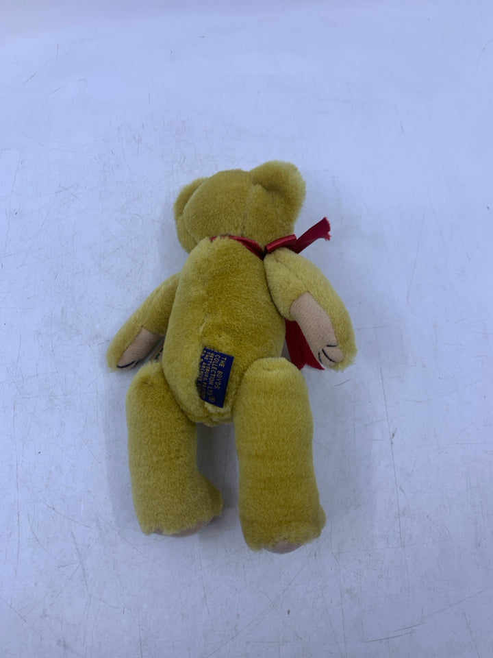 YELLOW BEAR W/ RED BOW BOYDS BEAR.