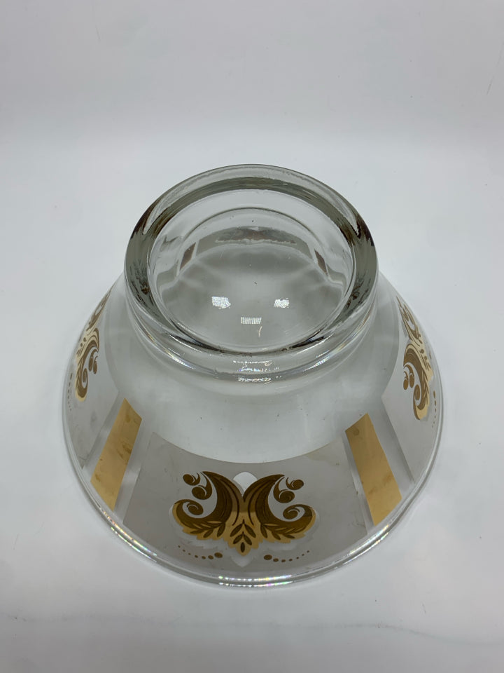 VTG FLEUR DE LIS CENTERPIECE BOWL.