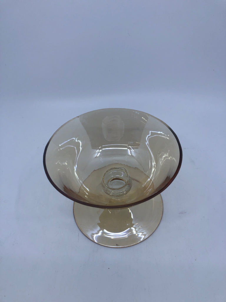 VTG IRIDESCENT GLASS CANDY BOWL.